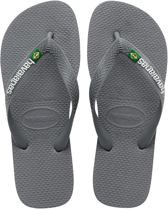 Havaianas Unisex Adult Brazil Logo Sandal Steel Grey/Steel Grey
