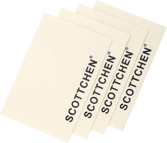 SCOTTCHEN 4Pcs Wool Cloths for Buffing,Polishing and Lapping, 6" x 4" x 1.55mm,Ideal for Lapidary, Jewelry,Glass,and Metalworking ect.
