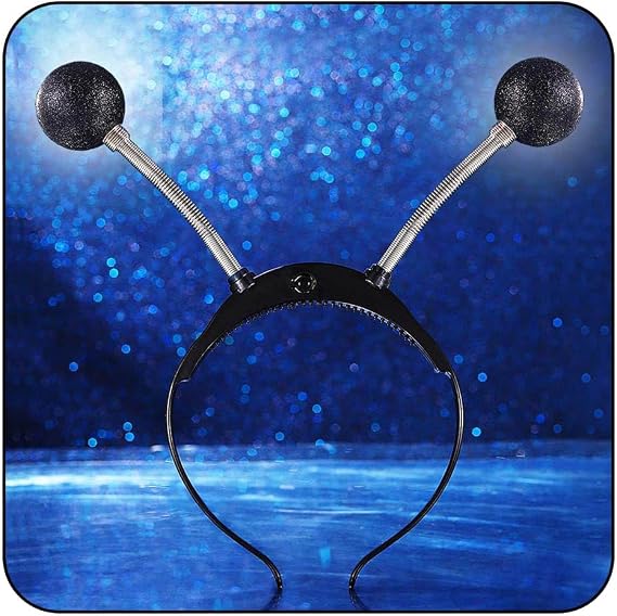 Sixexey Light Up Alien Headband LED Antenna Headband Christmas New Years Costume Hair Accessories for Women