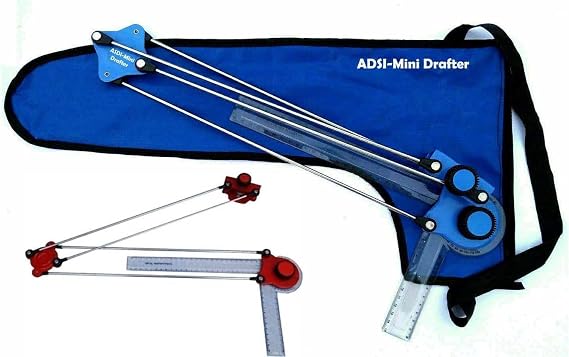 Mini Drafter Engineering Instruments Complete Set Universal-Drafting-Arm-Vintage-Board Master-Drafting-Machine Mini Drafter & Cover - Professional Creative Engineering Student Gift Item (Set of Two)