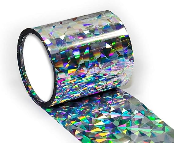 Bird Deterrent Scare Tape Reflective Repellent 50 feet Long - Holographic pest Control Products Mylar roll Effective for Pigeon, Grackle, Woodpecker, Goose, Duck, Crow
