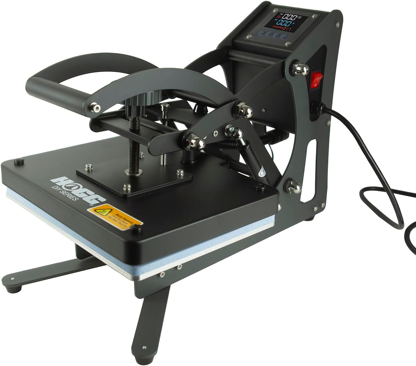 Hogg Heat Press Machine for T Shirts - DIY Series, High Pressure9 x 12, Craft Heat Press for Shirts, Hats, Tote Bags, HTV, DTF, DTG, Temperature Range 0-482°F