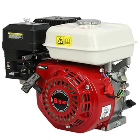 6.5HP 4 Stroke Gas Engine, Gas Motor Engine Replacement, Go Kart Motor, 200CC OHV Air Cooled Pullstart for Honda, Single Cylinder (3600RPM Speed)