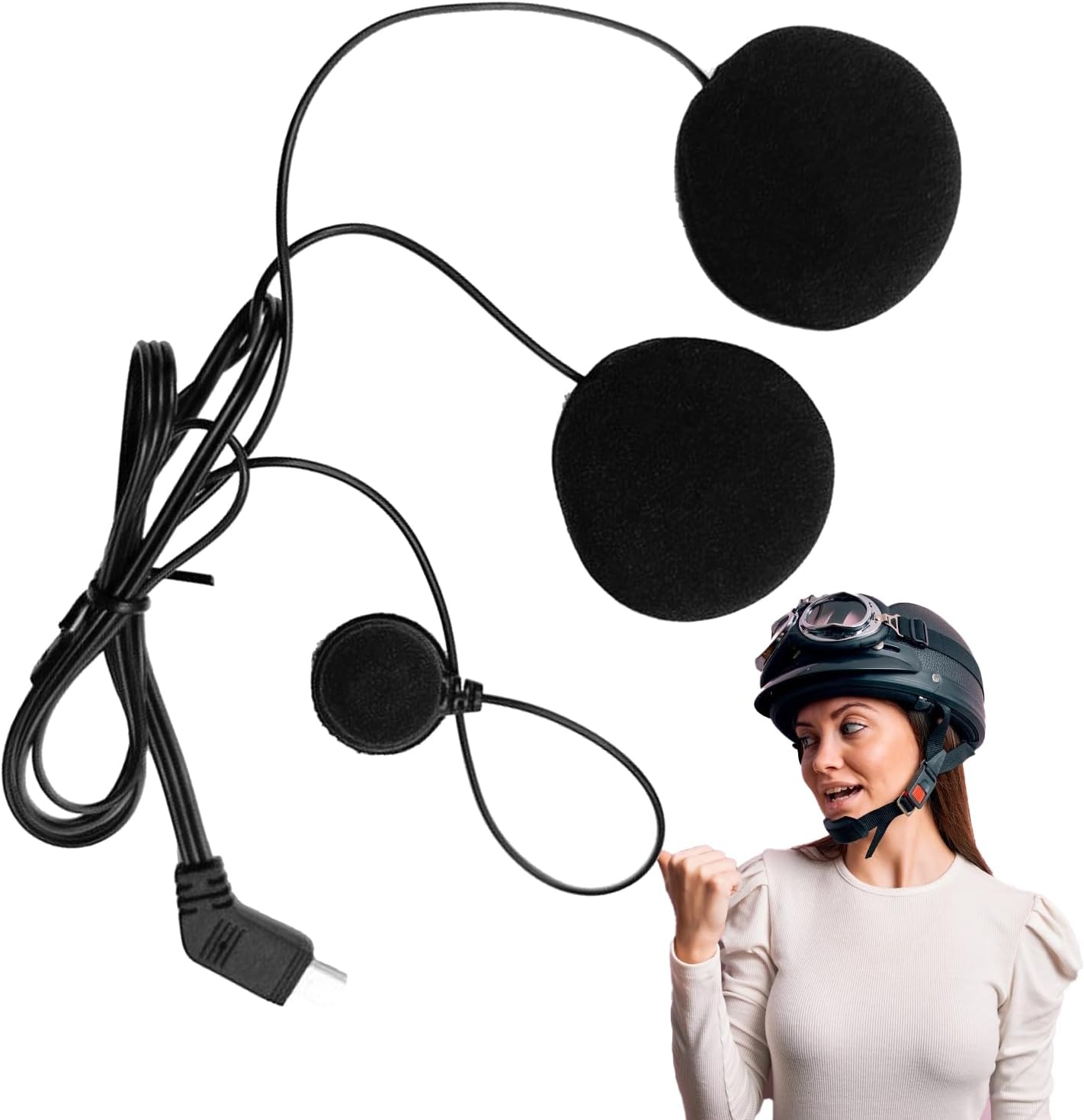 Motorcycle Helmet Headset | Communication Headset Microphone for Helmet | Waterproof Audio System 10 Pin Tool for Teens Men Adults Traveling Cycling