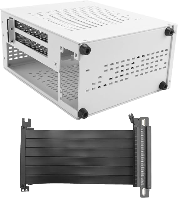 A07 Mini ITX Computer Case, Chassis Host Case, USB3.0 ITX Enclosure with Graphics Card Extension Cable C