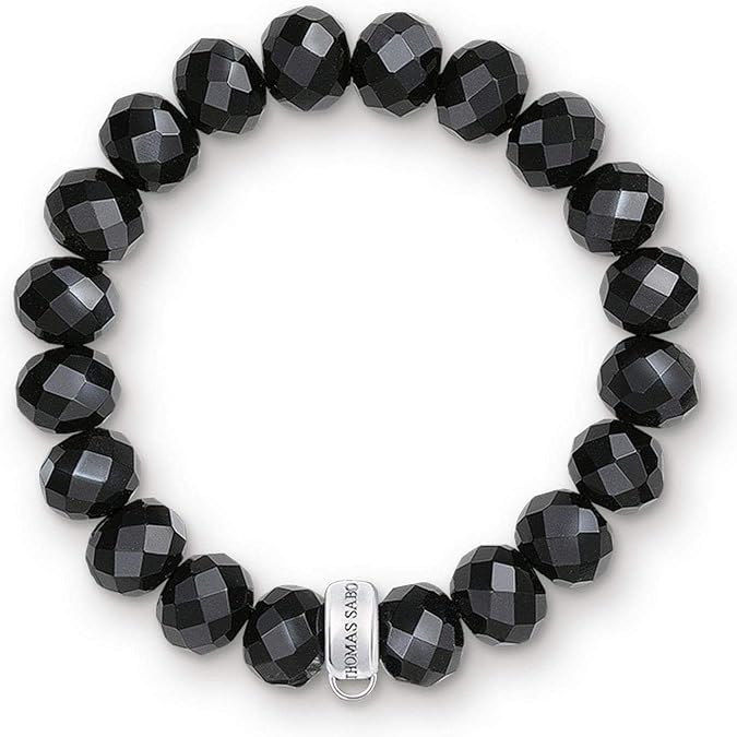 Thomas Sabo Black Bead Charm Bracelet