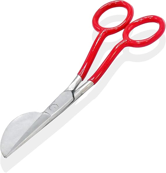 Duck Bill Knife Edge Applique Scissors 6 inch Paddle Shaped for Arts, Craft, Fabric & Embroidery