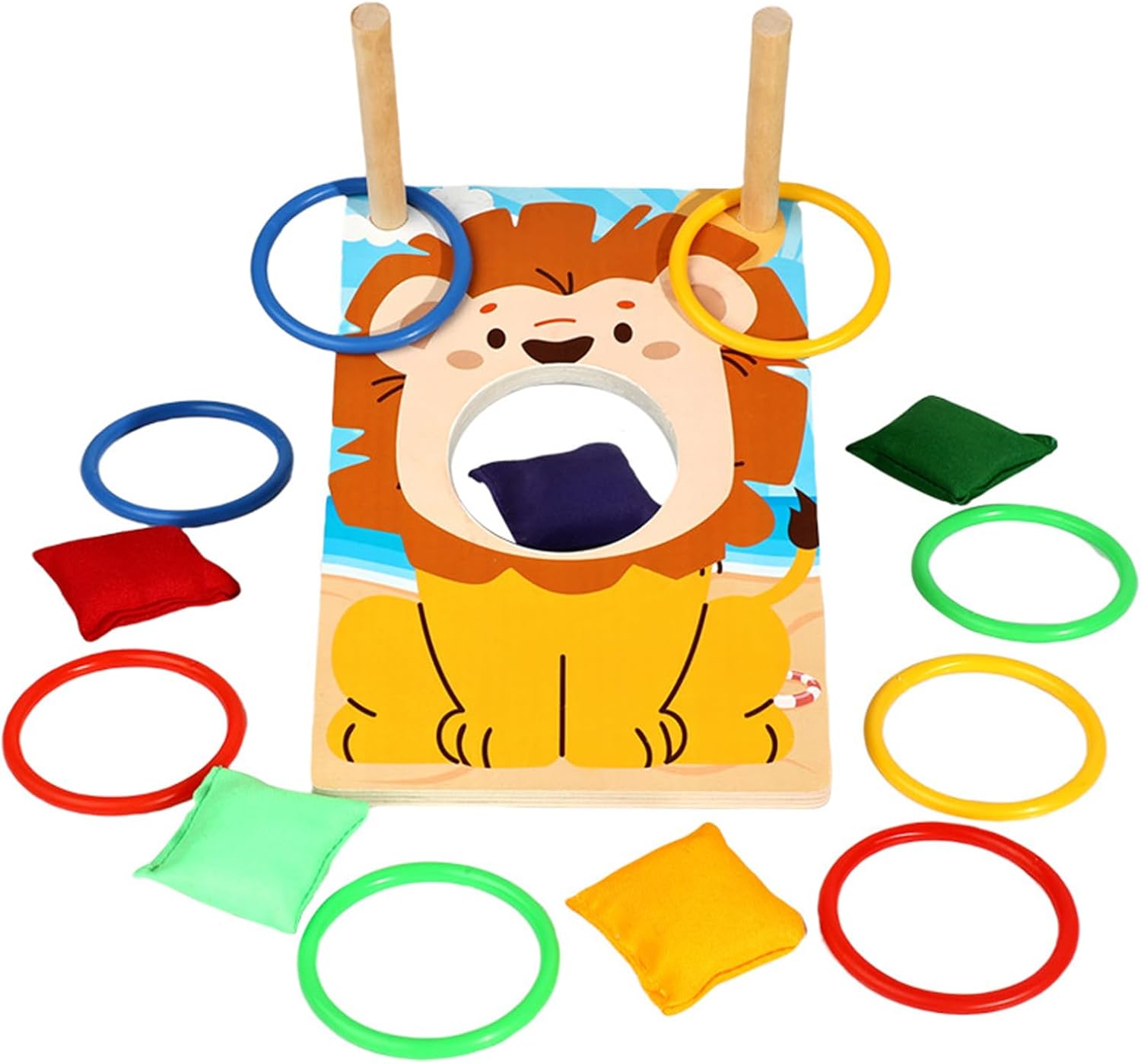 Bean Bag Toss Game, Family Toss Game Set, Wooden Interactive Score Base Toy Multi-Player Fun Group Activity for Ages 3 and Up - Backyard, Park, Playground, Lawn