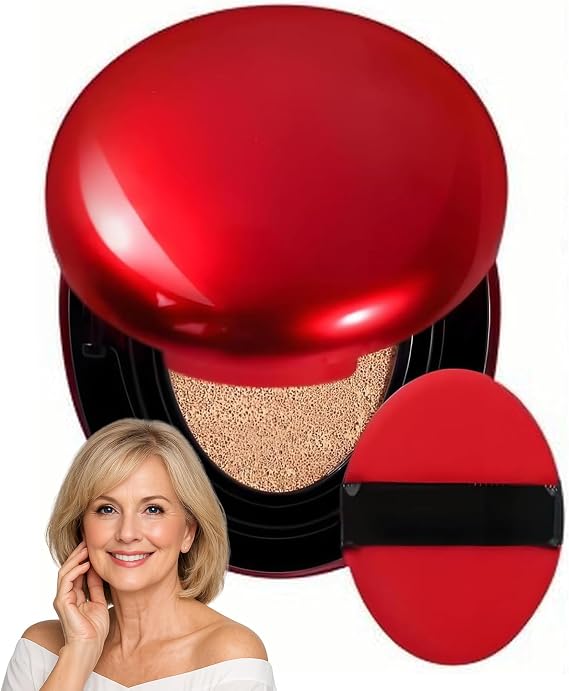 Cushion Foundation Full Coverage Long Lasting Makeup, Natural Matte Finish with Moisturizing Formula, Waterproof & Oil Control for All Day Wear (01)