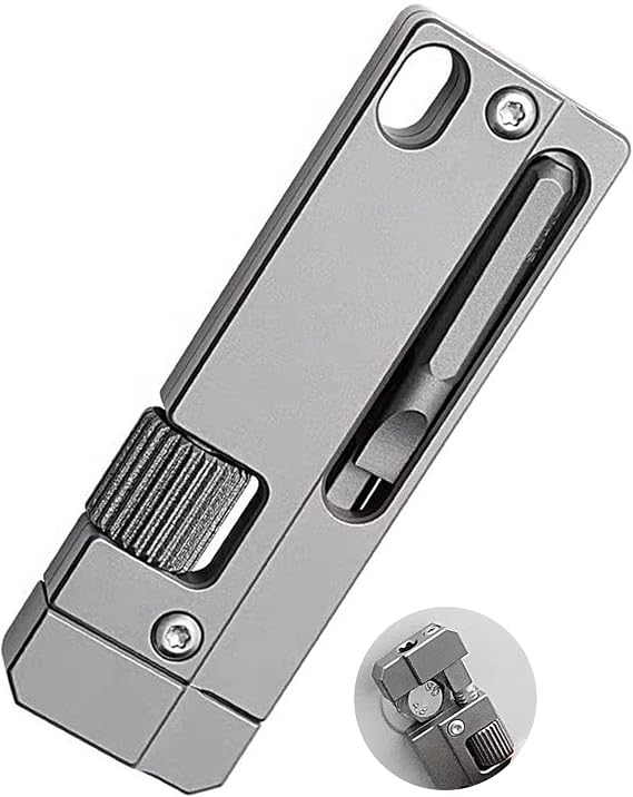 Titanium Keychain Wrench Mini EDC Adjustable Spanner with Screwdriver