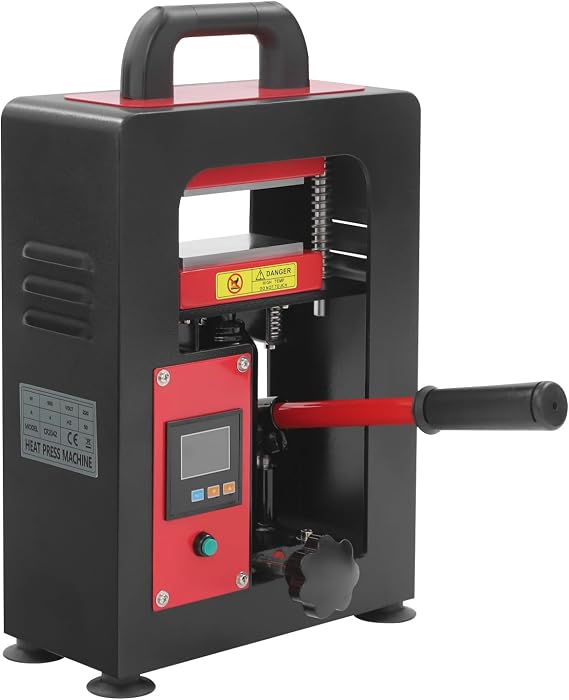 Electric Hot Press Machine,900w Hydraulic Heating Presser with LCD Display,1cm Pressing Thickness,Rosin Press Extraction