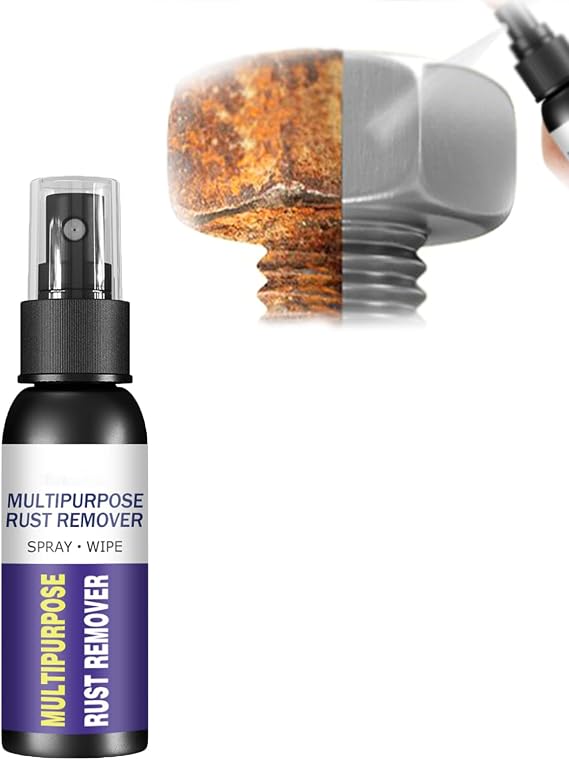 Perihralpeci Multipurpose Rust Remover Spray, Anti Rust Inhibitor Derusting Spray, Car Rust Removal Spray Metal Paint Cleaner Spray Remover Cleaning (1PCS)