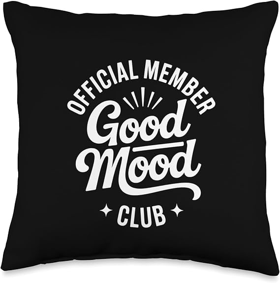 Club de bonne humeur Throw Pillow