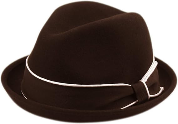 EPOCH Mens Crushable Wool Felt Porkpie Fedora Hats