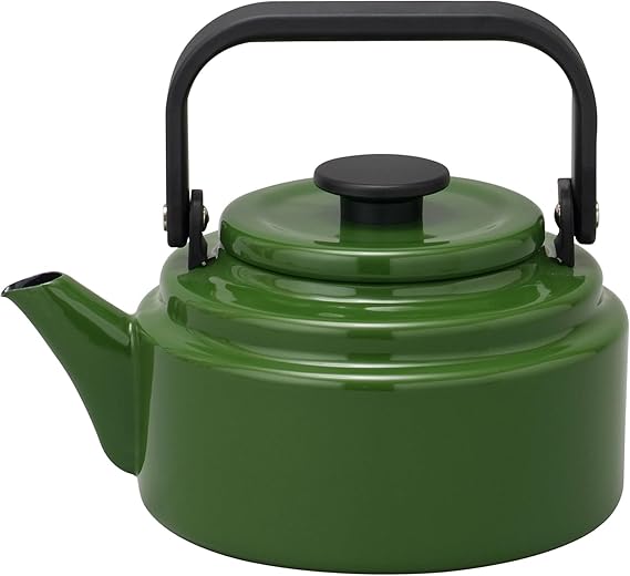 Noda Horo Induction Compatible Amu Kettle, 0.5 gal 2.0 L, Green, AM-20K