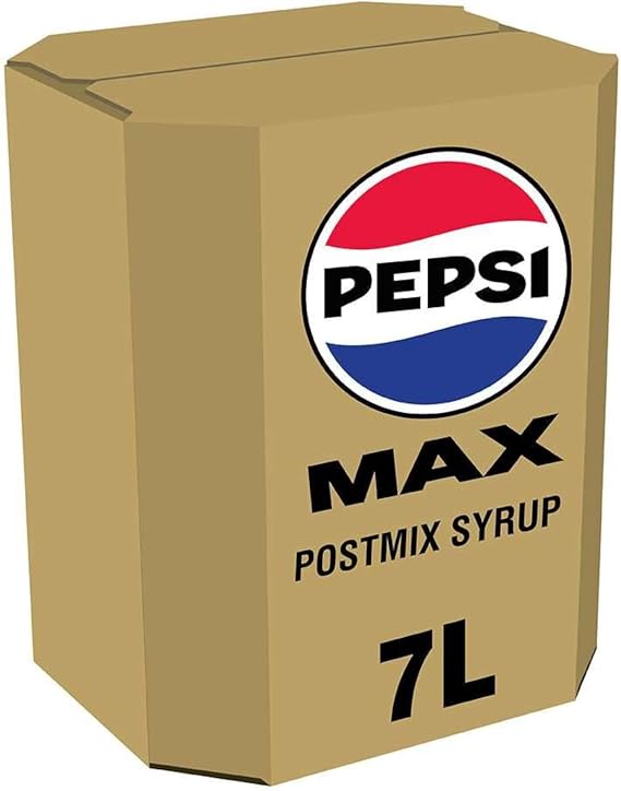 Pepsi Max Post Mix BIB Syrup for Dispensers - Makes 42 Litres Finished Product - 7 Litres