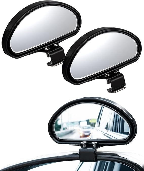 WildAuto Auto Blind Angle Blind Spot Car Mirror - Trainer Rear View Mirror - HD Adjustable - Rear View Mirror - Convex Mirror - Additional Rear View Mirrors - Pack of 2