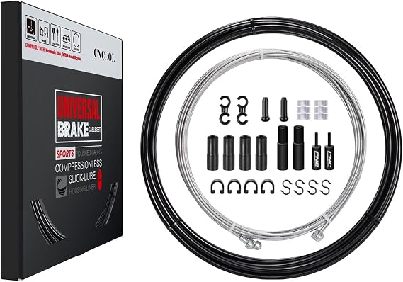 Bicycle Brake Cable Set Long Brake Cable Front/Rear for Road Bike