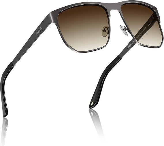 CARFIA Square Driving Polarized Sunglasses for Men Spring Hinge Eyewear CA5227