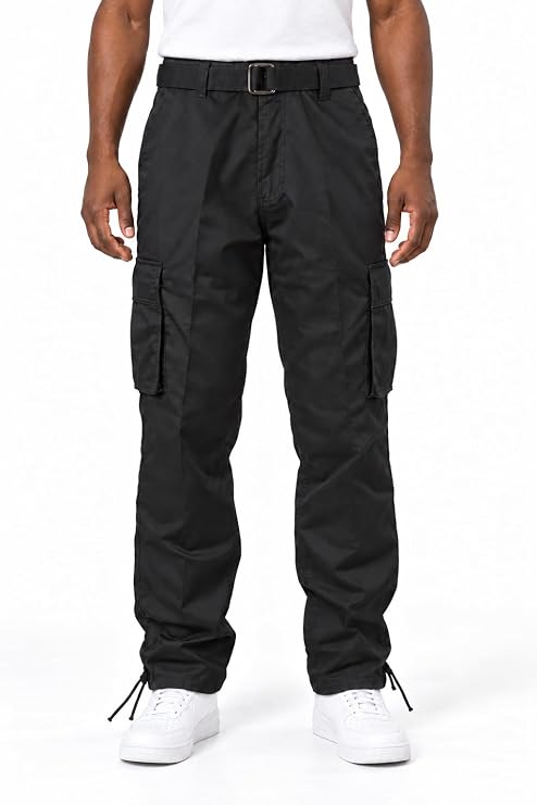 Men's Relaxed Loose-Fit Cargo Work Pants