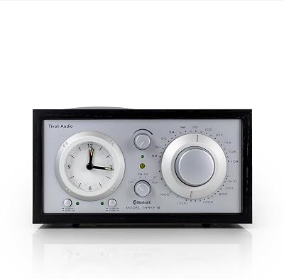 Tivoli Audio Model Three Bluetooth Clock Radio with USB-A & USB-C Charging Ports Black AshSilver