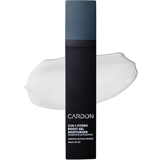 Cardon | Anti-Aging Face Moisturizer for Men | Korean Skincare Facial Lotion | Hydro Boost Gel | Healing Cactus Extract, Reduce Wrinkles, Repair Acne Scars | Ultra Light Face Cream (1 CT)