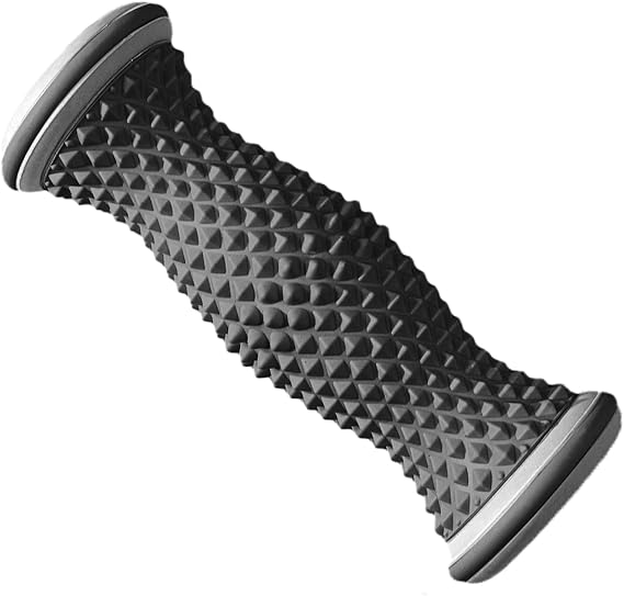 Foot Massager Roller with 52 Enhanced Massage Points - Senshuomy Deep Tissue Foot Roller, Arch Support & Pain Relief - Dual Arc Design Feet Massager for Home/Office Use(Blcak)