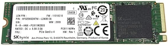 Hynix SK SSD 256GB PC611 M.2 2280 PCIe Gen3 x4 NVMe HFS256GD9TNI Solid State Drive