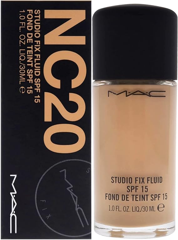 MAC Studio Fix Fluid Spf 15, NC20, Pack of 30