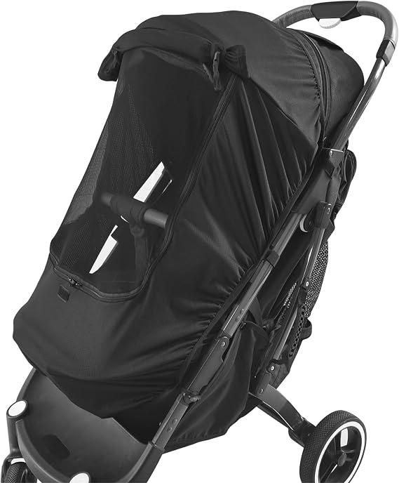Pram Sunshade Sun Cover with Viewing Window for Strollers Pushchairs