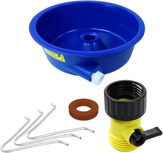 Gold Concentrator Bowl with Control Valve, Wire Legs and Instructions