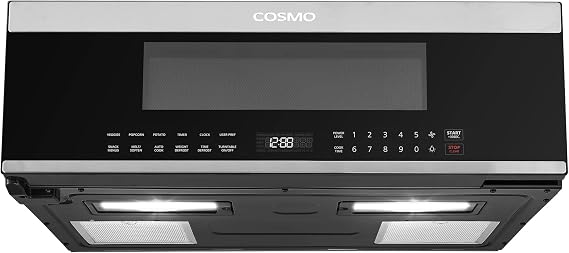 30 in. Stellar Coll 1.2 cu ft Slim Over the Range Microwave Vent Fan, Black