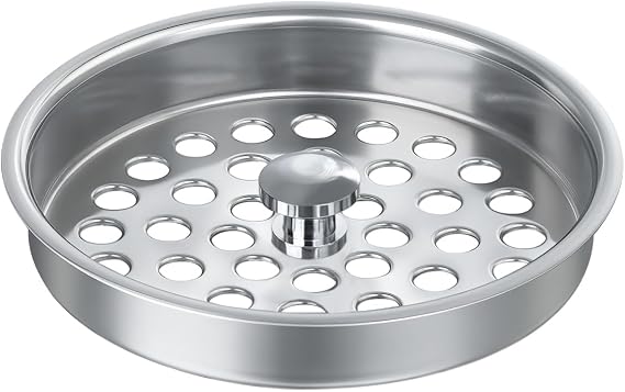 Commercial-Grade Garbage Disposal Basket Strainer Cover, Large Drain Holes