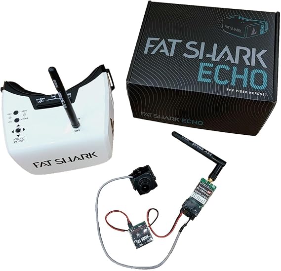 Fat Shark Recon Echo DVR FPV Goggles and Camera & Transmitter Combo - Fixed-Focus Prime Lens, B3 Mount, White