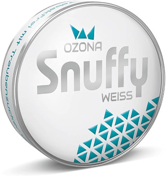 Ozona Snuffy Weiss by Poschl - Grape Sugar & Menthol Herbal Snuff (Single) | Refreshing Burst of Peppermint With a Hint of Fruit, Nicotine and Additive Free, 6g