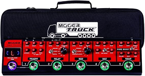 MOOER Red Truck Combined Multi Effects Multiple Stompbox, Tranditional Guitar Effects Pedalboard
