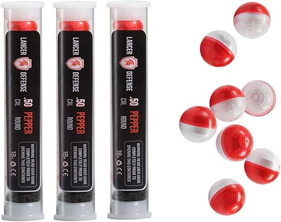 Lancer Tactical Defense .50 Cal Pepper Projectile Pepper Round (Pack of Three) 21 Rounds Total