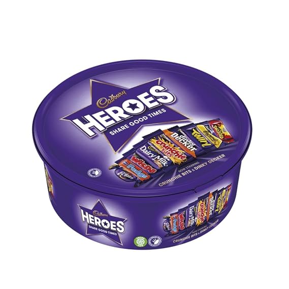 Cadbury Heroes Assortment Chocolates Tub, 475g | Variety Chocolate Tub | Sharing & Gift Tub | Assorted Cadbury Milk Chocolate