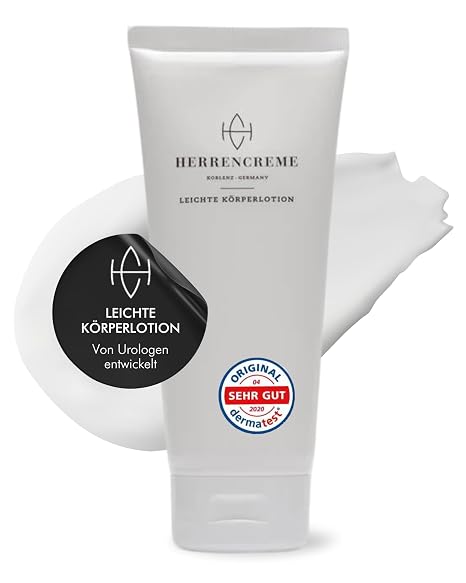 Men's Cream Light Body Lotion for Men 200 ml I Quick Absorbing Body Lotion After Shower I Moisturising Body Lotion Dry Skin I Men's Lotion I Vegan & Dermatologically Tested