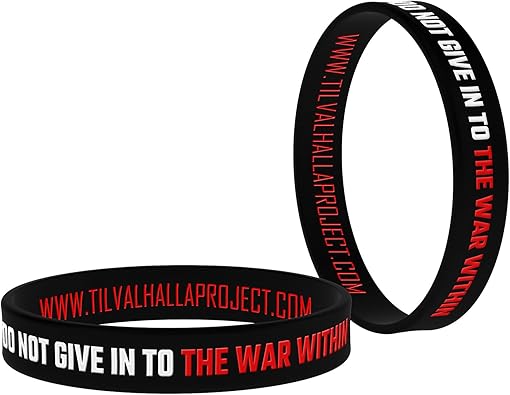Til Valhalla Project Silicone Bracelets | Rubber Bracelets for Men | Mens Jewelry for Gym & Fitness | Veteran Owned & Operated | Proudly Printed in the USA