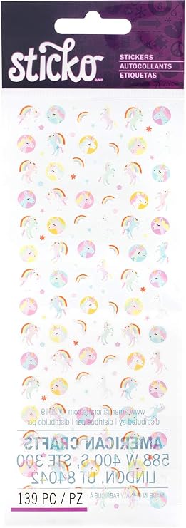 Sticko Sticky Tiny-Unicorn (139 Piece) 8600072, Other