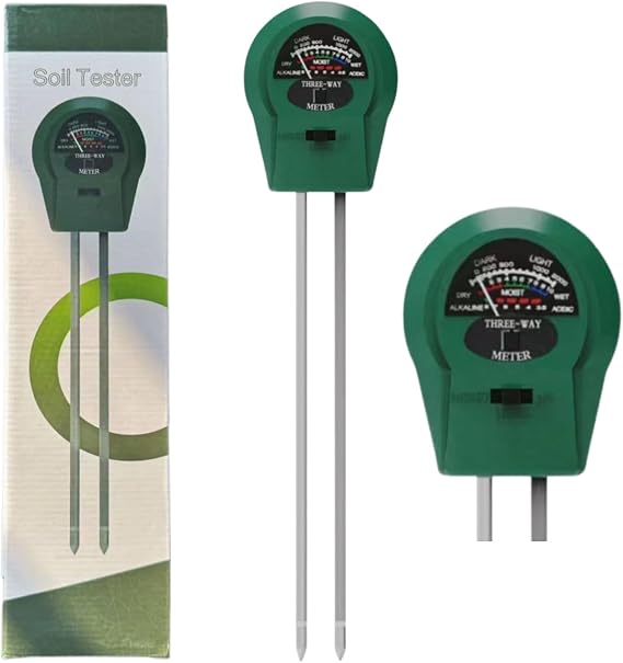 3-in-1 Soil Moisture Meter with Light & pH Sensor | Plant Soil Tester Kit, Indoor/Outdoor Garden Use