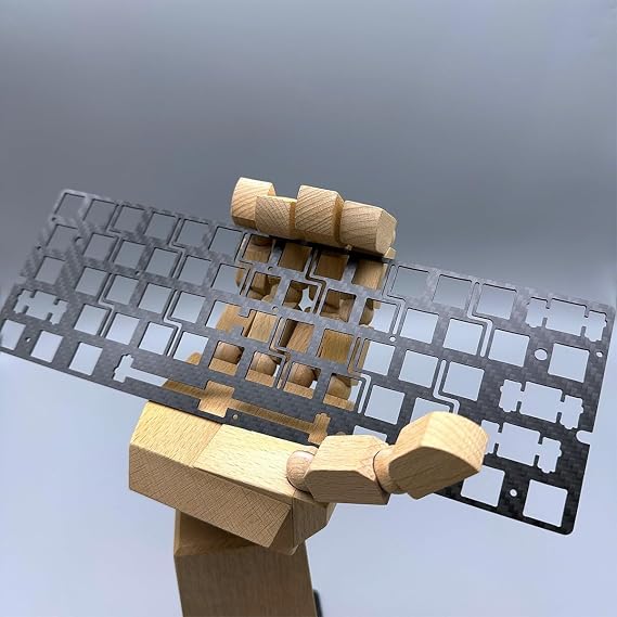 Wooting 60HE Keyboard PC / FR4 / POM/Carbon Fiber Switch Plate (Plate Mount)(Carbon Fiber)
