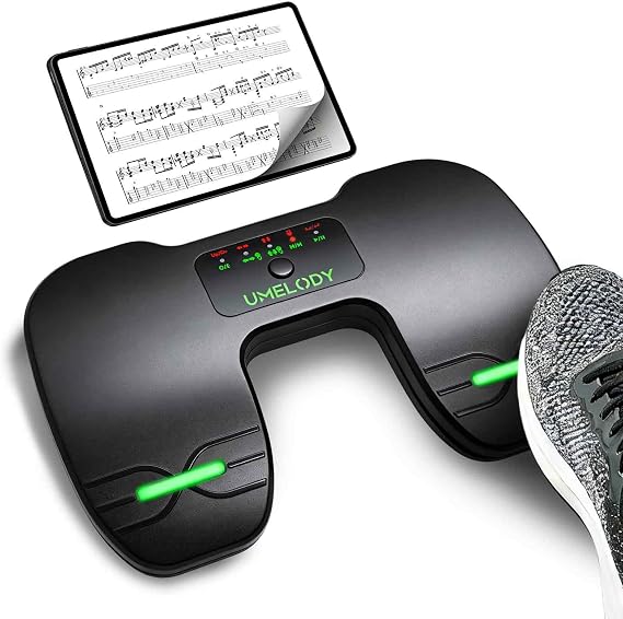 Wireless Page Turner Pedal for iPad, Tablet & Phone, Music Sheet Foot Controller Compatible with iOS Android Apps, Rechargeable Hands-Free Page Turning for Piano, Guitar, Reading Presentation