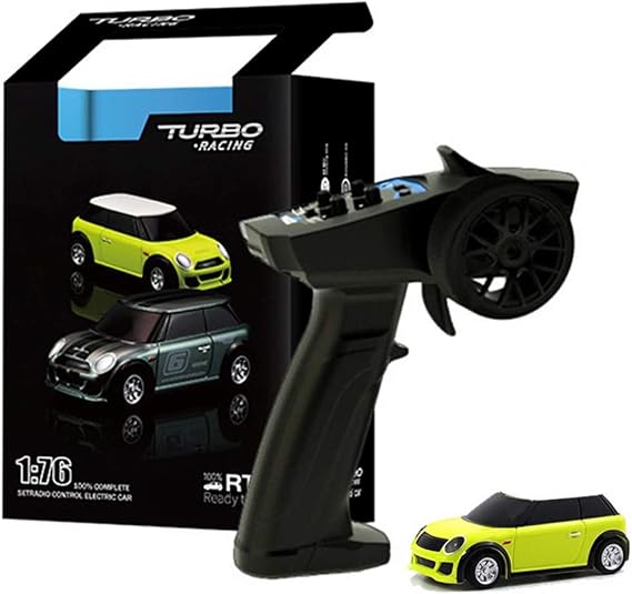 Yamix Turbo Racing 1:76 Full-Scale Super Mini RC Car, 2.4Ghz Desktop Mini RC Car with P31 Remote Control