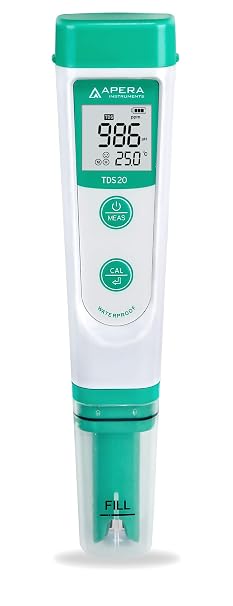 Apera Instruments AI213 Value Series TDS20 Waterproof TDS Pocket Tester kit, Accuracy: 1% F.S, 2-Point Auto. Calibration
