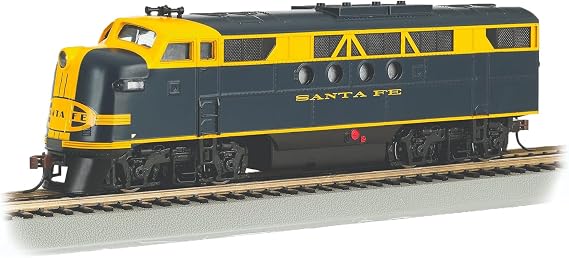 Bachmann Trains F7A DCC Ready Locomotive Santa Fe Blue & Yellow - HO Scale | Diesel Locomotive, DCC Ready with 8-Pin Plug, Highly Detailed, Metal Wheels and E-Z Mate Couplers, 69603