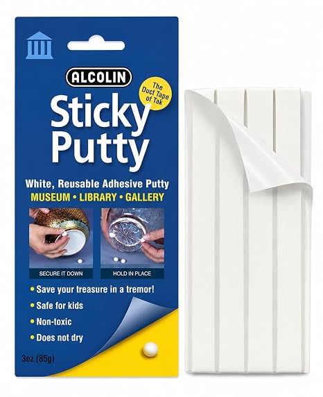 3oz Museum Sticky Putty Reusable Repositionable Museum & Gallery Quality Adhesive Putty, Won't Dry Out