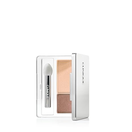 Clinique All About Shadow Duo Eye Shadow Makeup | Safe For Sensitive Eyes | Buildable + Long-Wearing Color | Smooth, Easy Application | Buildable + Long-Wearing Color | Smooth, Easy Application