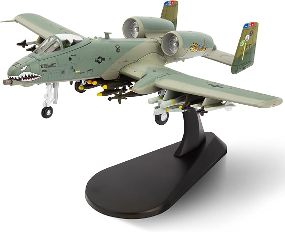 HANGHANG 1/100 Military Model Plane A10C Tiger (Tiger Shark Version) Alloy Fighter Plane Model Airplane for Collection and Gift